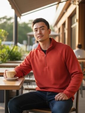 Patagonia Men's Long Sleeve Quarter-Zip Pullover - Rust